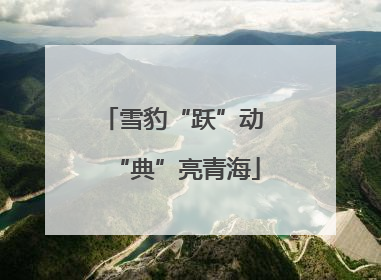 雪豹“跃”动 “典”亮青海