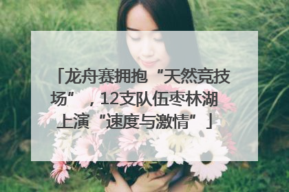 龙舟赛拥抱“天然竞技场”，12支队伍枣林湖上演“速度与激情”