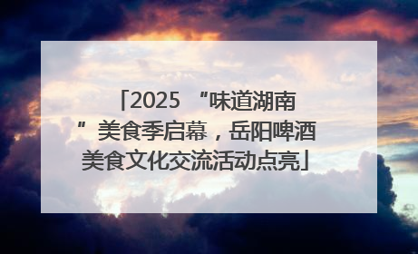 2025 “味道湖南”美食季启幕，岳阳啤酒美食文化交流活动点亮