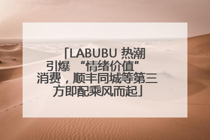 LABUBU 热潮引爆 “情绪价值” 消费，顺丰同城等第三方即配乘风而起